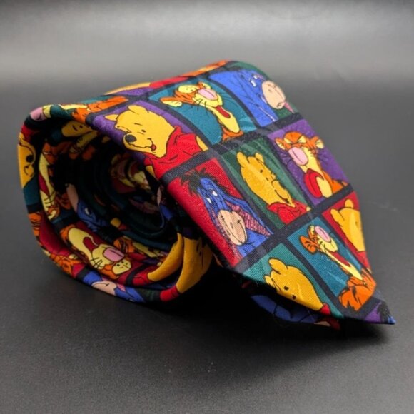 Disney Pooh Mens Tie 100 Polyester Winnie The Pooh & Friends - Picture 6 of 11